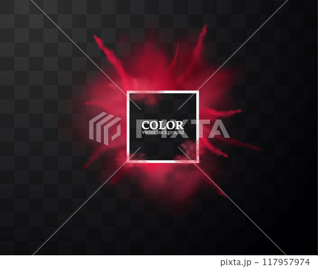 Red dust explosion with text vector illustration Red dust explosion with text vector illustration 117957974