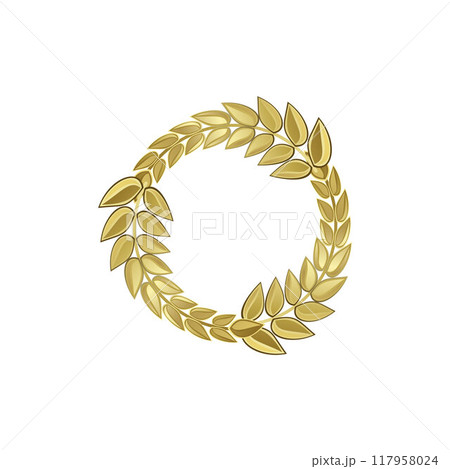 Golden laurel wreath vector illustration Golden laurel wreath vector illustration 117958024