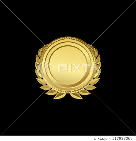 Gold winner badge vector illustration 117958069