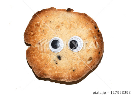 Funny Toast Bread Roll With Googly Wobble Eyes 117958398