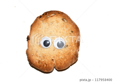 Funny Toast Bread Roll With Googly Wobble Eyes 117958400