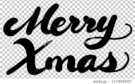 Hand drawn 'Merry Christmas' vector calligraphy 117958507