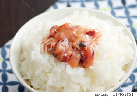 白ご飯とイカの塩辛 117958851