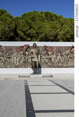 Canakkale, Turkey - August 18, 2024, anakkale Martyrs' Monument, It was built in 1915 in memory of the Turkish soldiers who lost their lives in the Gallipoli Campaign during World War I. Canakkale, Turkey - August 18, 2024, anakkale Martyrs' Monument, It was built in 1915 in memory of the Turkish soldiers who lost their lives in the Gallipoli Campaign during World War I. 117959025