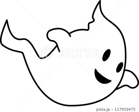 ハロウィンのかわいいおばけ 117959475