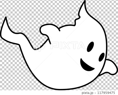 ハロウィンのかわいいおばけ 117959475