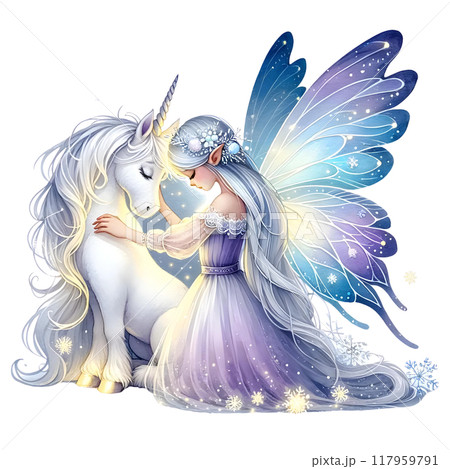 twilight fairy with unicorn 117959791