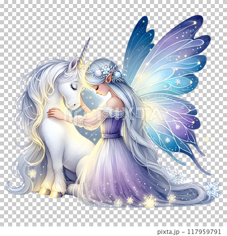 twilight fairy with unicorn 117959791