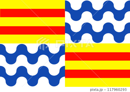 Flag of the city of Badalona 117960293