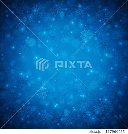 Christmas background snowflakes with lights 117960935