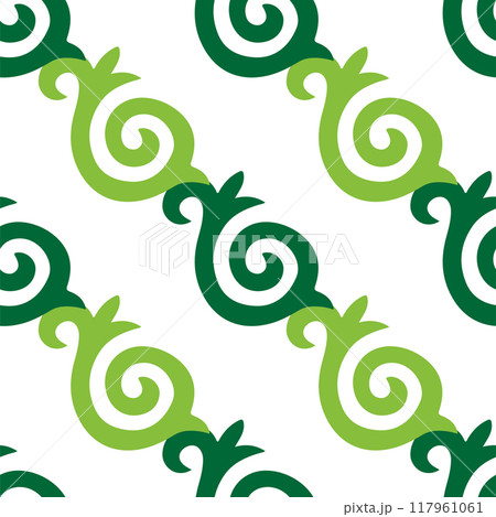 Floral pattern Tatar Native Ornamental border with tulips. Culture of the Tatar people, symbols of green and red. Floral pattern Tatar Native Ornamental border with tulips. Culture of the Tatar people, symbols of green and red. 117961061