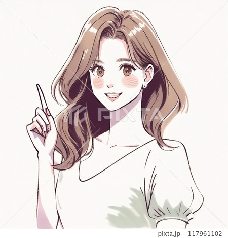 女性・女の子のイラスト素材 117961102