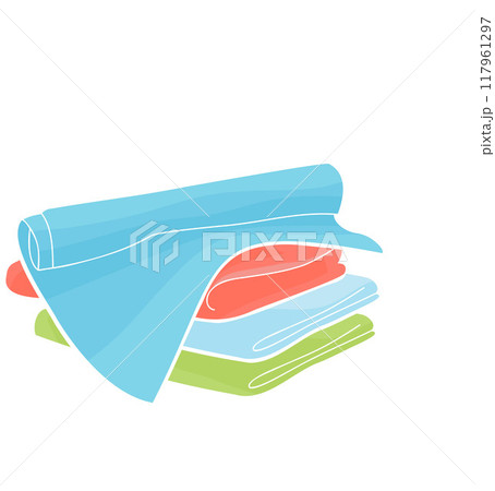 stack of clean towels 117961297