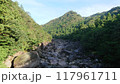 日光差し込む渓谷 117961711