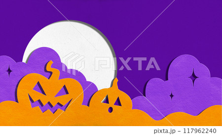 Poster. Contemporary art collage. Cauldron bubbles with spooky green brew as bats fly by, wishing everyone Happy Halloween. 117962240