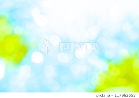キラキラ・ブルーとグリーン 背景素材 117962653