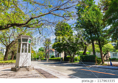 横浜　洋館が建ち並ぶ山手の町並み 117963335