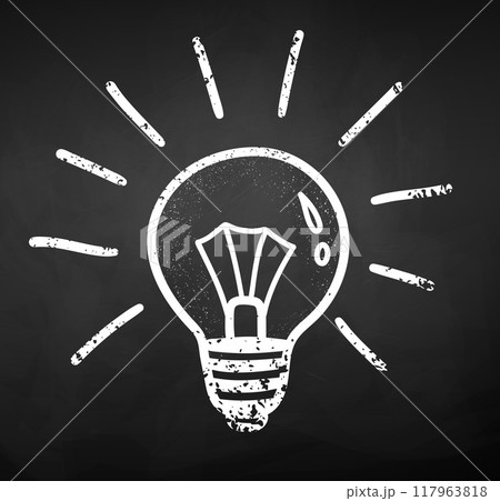 Light bulb on chalkboard background. Light bulb on chalkboard background. 117963818