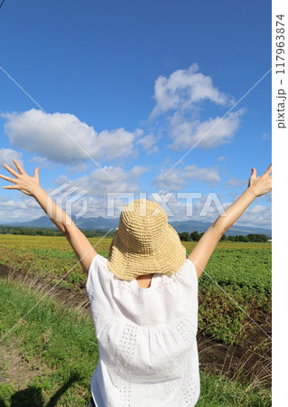 初夏、夏、初秋、北海道、十勝平野、帯広付近、上士幌、大雪山国立公園、女子旅、大雪山 117963874