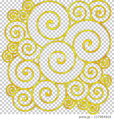 Golden arabesque pattern 117964928