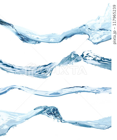 Set of Water Waves, isolated on transparent background Set of Water Waves, isolated on transparent background 117965239