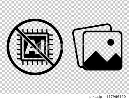 AIの使用禁止 アイコン AIの使用禁止 アイコン 117966160