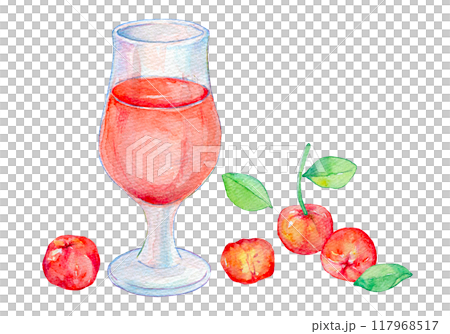 水彩イラスト　アセロラジュース 117968517
