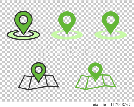 Access map icon set (green) 117968767