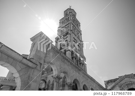 Cathedral of Saint Domnius in the Historical Complex of the Palace of Diocletian, UNESCO world heritage site in Split, Croatia Cathedral of Saint Domnius in the Historical Complex of the Palace of Diocletian, UNESCO world heritage site in Split, Croatia 117968789