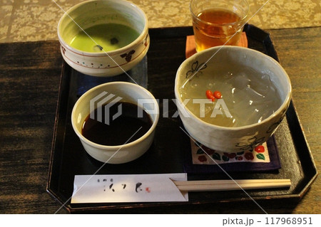 奈良の古民家カフェ　抹茶と葛切りのセット 117968951