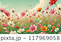 風に揺れるコスモス 117969058