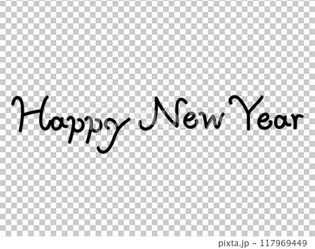 Happy New Year　手書き文字 117969449