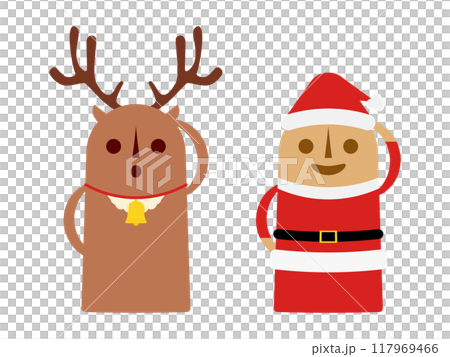 Cute and relaxed Christmas haniwa (set of two) Cute and relaxed Christmas haniwa (set of two) 117969466
