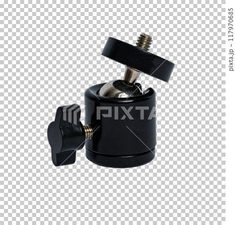 Head Ball Swivel Mount for Camera on Transparent Background Head Ball Swivel Mount for Camera on Transparent Background 117970685