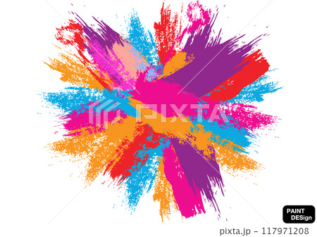 Abstract vector splatter paint multi color background design. paint design background concept. illustration vector design. Abstract vector splatter paint multi color background design. paint design background concept. illustration vector design. 117971208