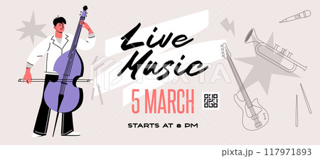 live music fest poster design template 117971893