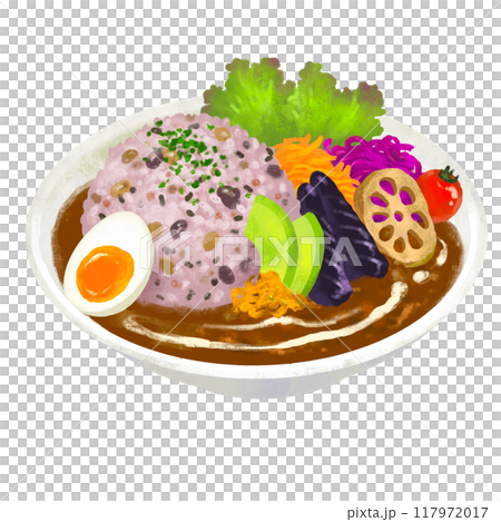 Stylish Cafe Curry - Curry rice illustration 117972017