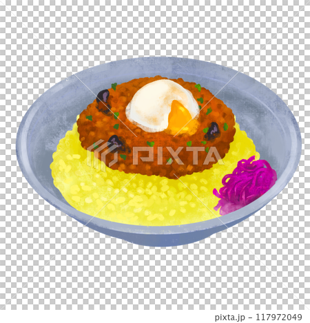 Keema curry - curry rice illustration 117972049