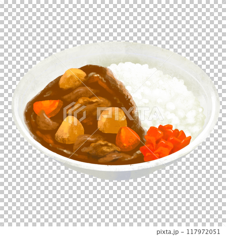 Pork curry, curry, curry rice illustration 117972051