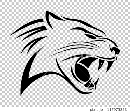 Leopard head silhouette Leopard head silhouette 117975228