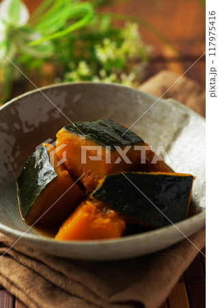 かぼちゃの煮物 117975416