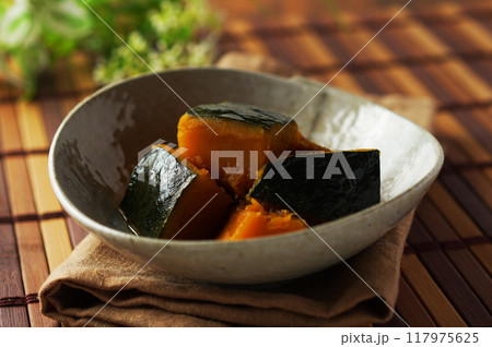 かぼちゃの煮物 かぼちゃの煮物 117975625