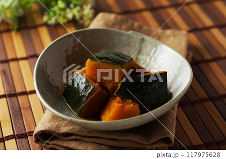 かぼちゃの煮物 かぼちゃの煮物 117975628