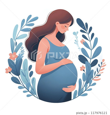 pregnant woman flat style illustration white background isolated pastel colors postcard mother pregnant woman flat style illustration white background isolated pastel colors postcard mother 117976121