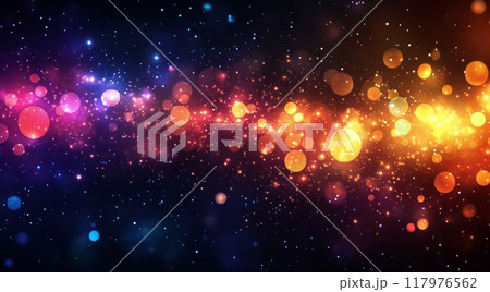 Colorful abstract background of shimmering particles creating a mesmerizing visual effect Colorful abstract background of shimmering particles creating a mesmerizing visual effect 117976562