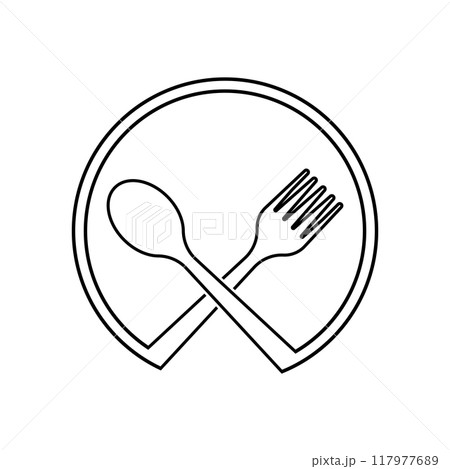 fork spoon icon 117977689