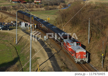 山口線 渡川付近 DD51試運転 山口線 渡川付近 DD51試運転 117978405