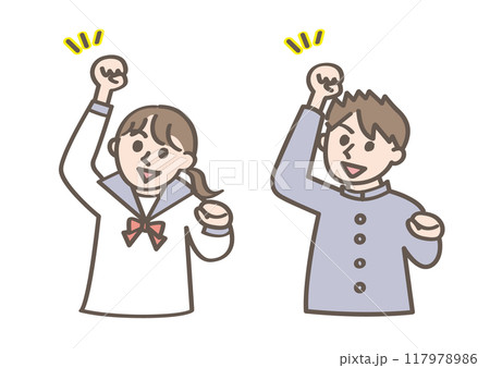 拳を挙げる学生 拳を挙げる学生 117978986