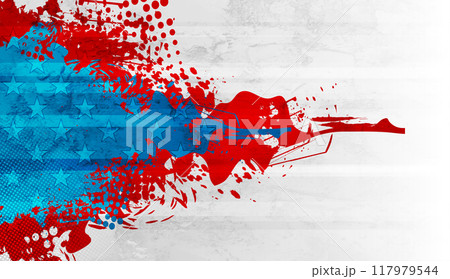 Grunge blot concept USA flag abstract background Grunge blot concept USA flag abstract background 117979544