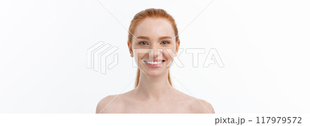 Natural Beauty Portrait. Beautiful Spa Woman . Perfect Fresh Skin. 117979572